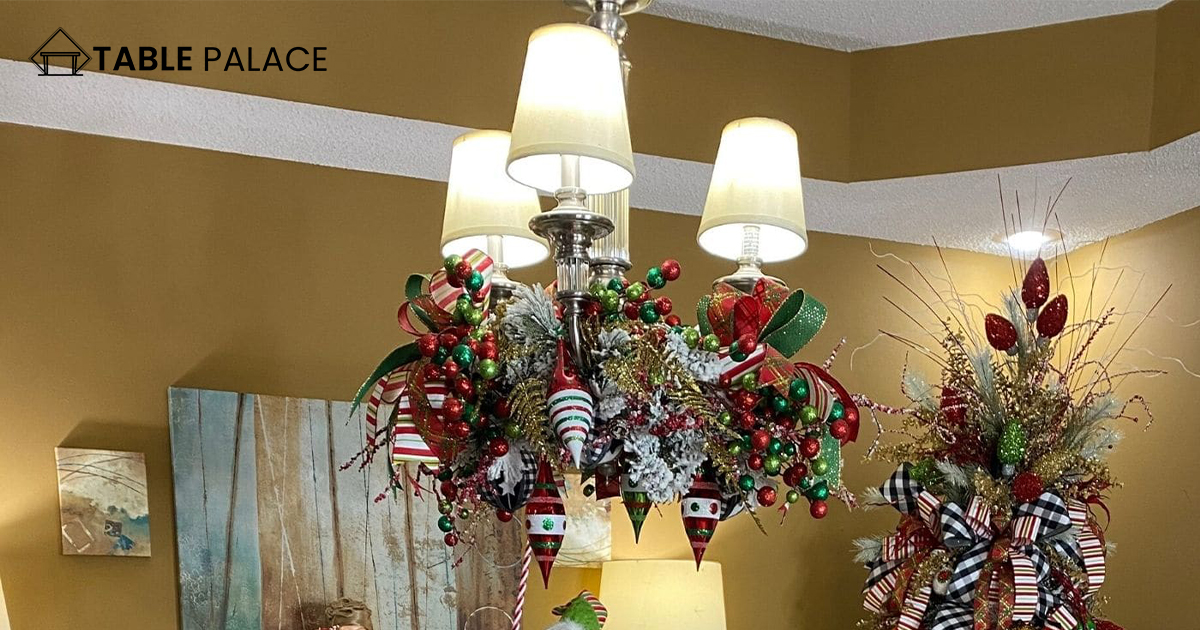 Add a Garland To The Chandelier