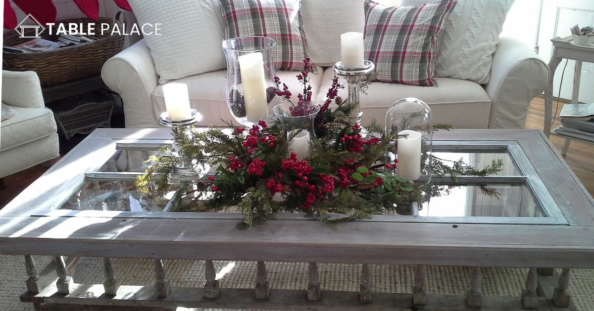 DIY easy beautiful Christmas coffee table decor