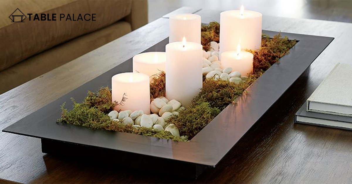 Design a centerpiece with candles