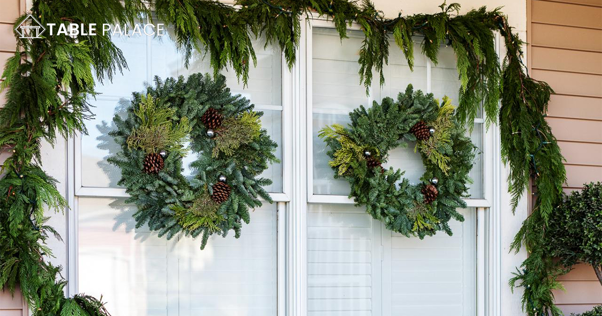 Hang a wreath on the wall or Window