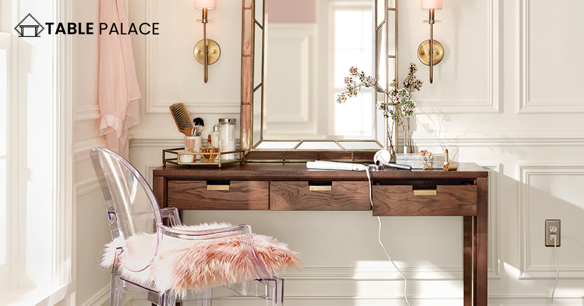 What are the benefits of having a dressing table or makeup vanity in your home