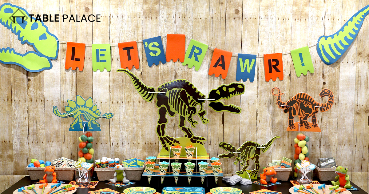 Dinosaur Dig Table Filled with Natural Elements