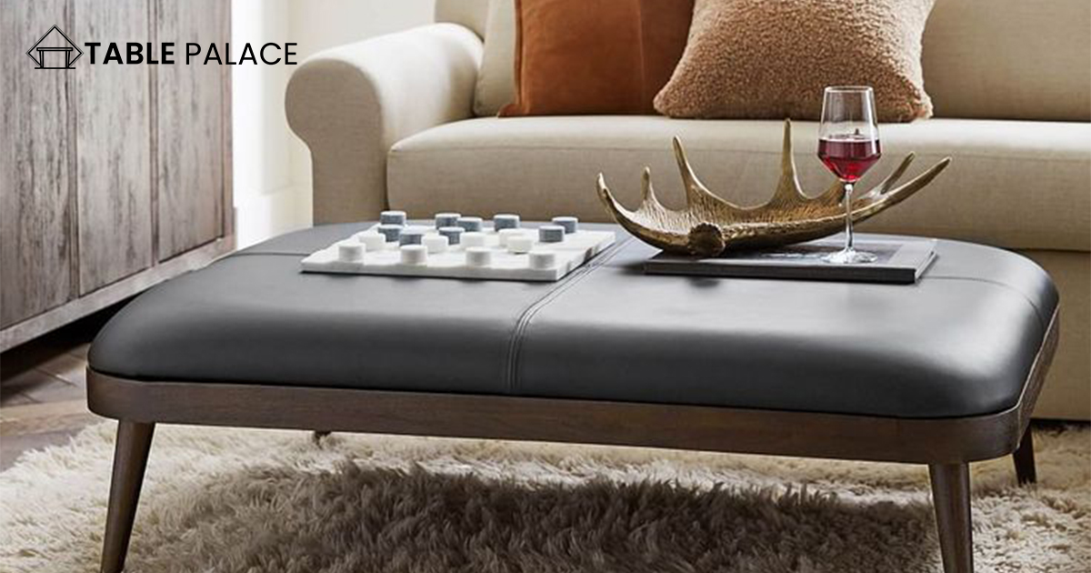 Enjoy the Elegance of a Leather Upholstered Ottoman