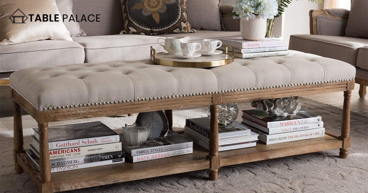 Try an Ottoman and Accent Table Combo