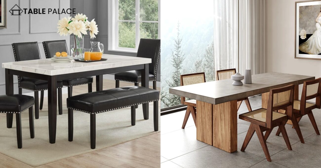 Marble vs Wood Dining Table Which One is Better