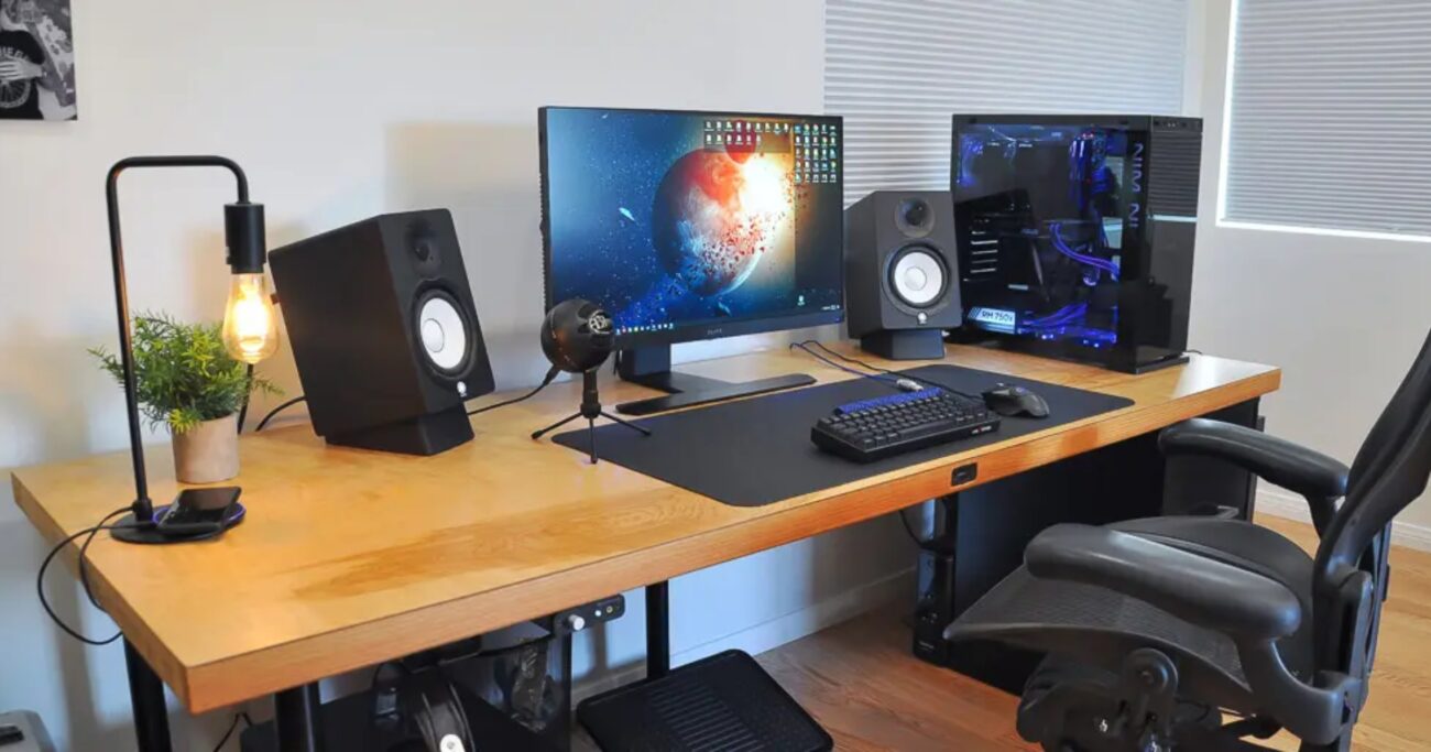 Simplistic and Sophisticated Standing Desk Setup